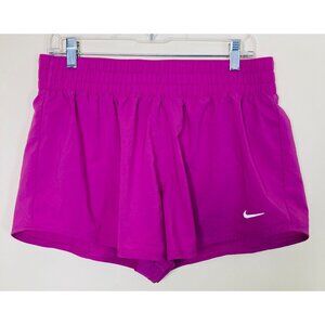 Nike Dri-Fit Shorts Womens Large Pink Performance Lined Elastic Waistband Key